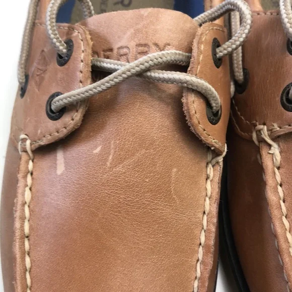 New Sperry Top-Sider leather loafer Leeward 2 eye Sahara/Tan 7.5 - Picture 10 of 14